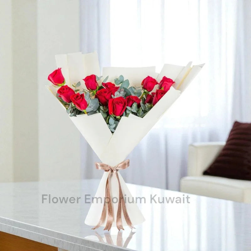 12 Red Roses Bouquet