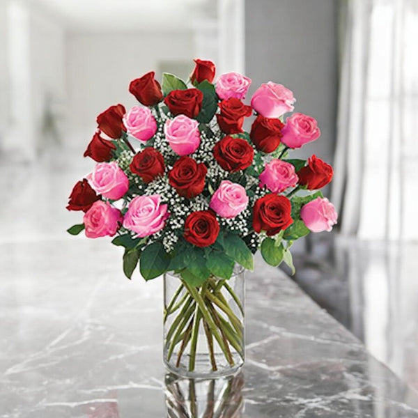 2 Dozen Roses Vase – Flower Emporium