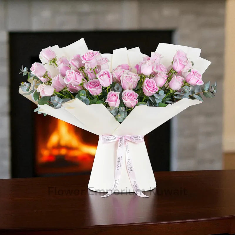 30 Pink Roses Bouquet