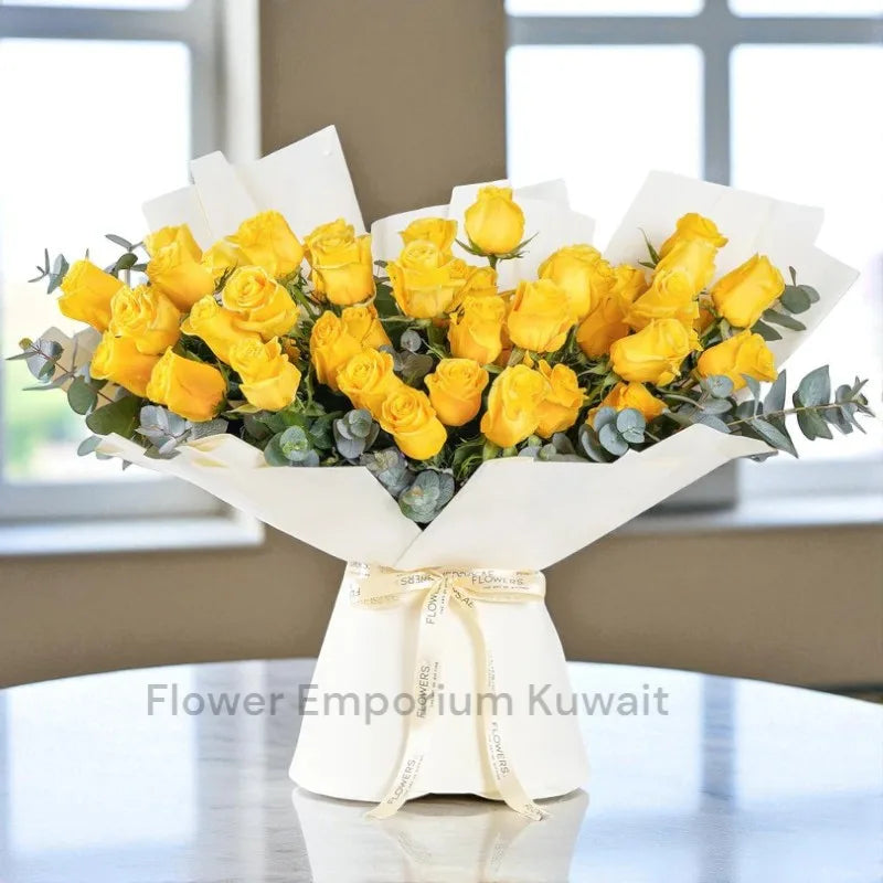 50 Yellow Roses Bouquet