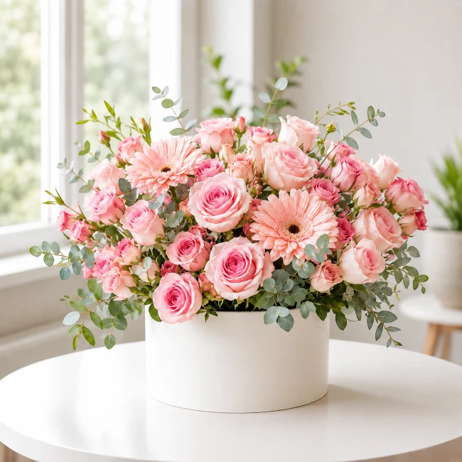 Blushing Petals Flower Box