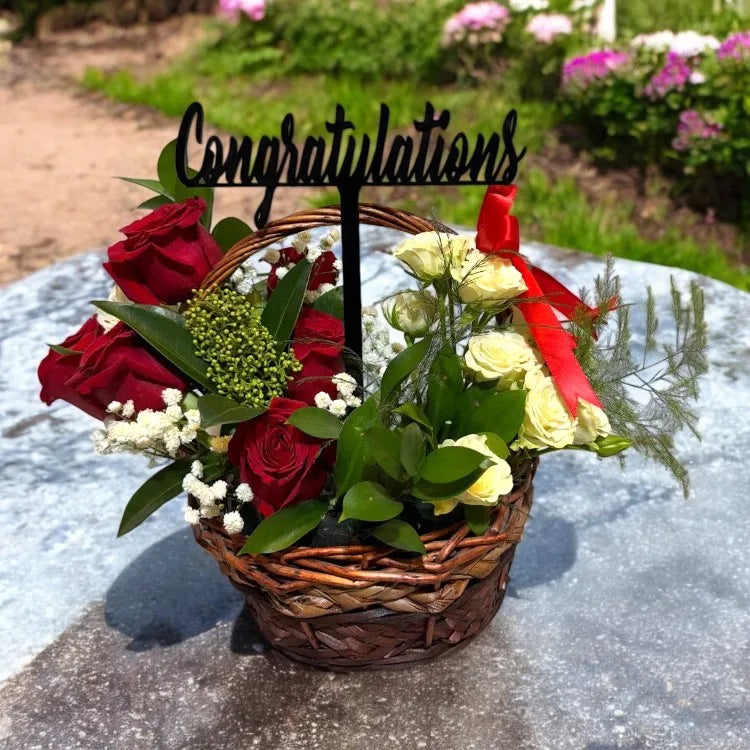 Congratulations Flower Basket