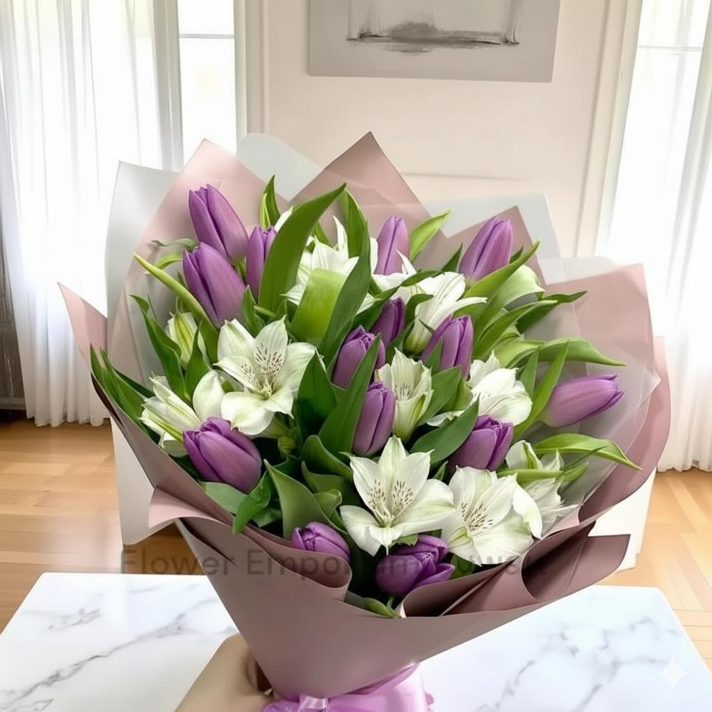 Blushing White Purple