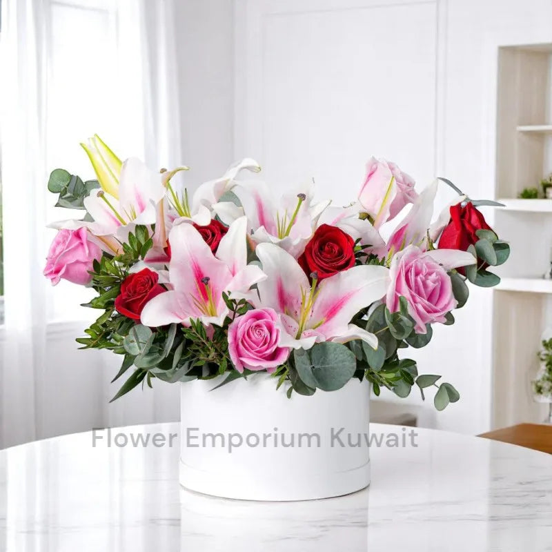 lily flower box Lilies & Roses Box – Flower Emporium
