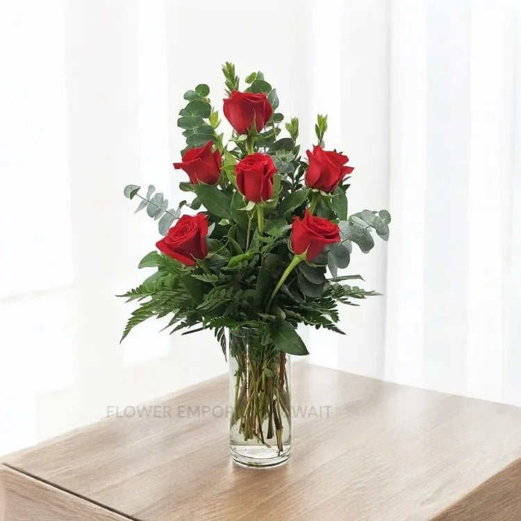Lovely Red Roses Vase