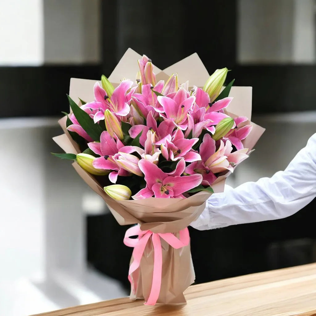 Pink Lilies Bouquet