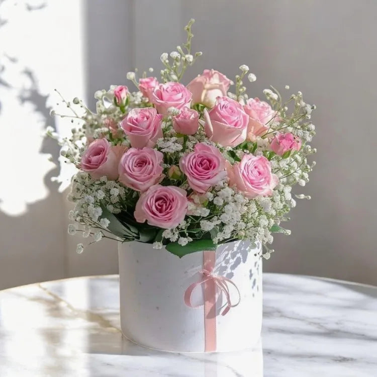 Pink Love Roses Box