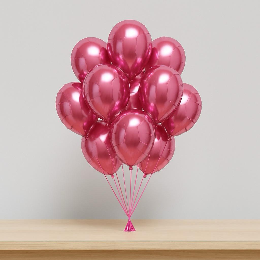 Pink helium balloons