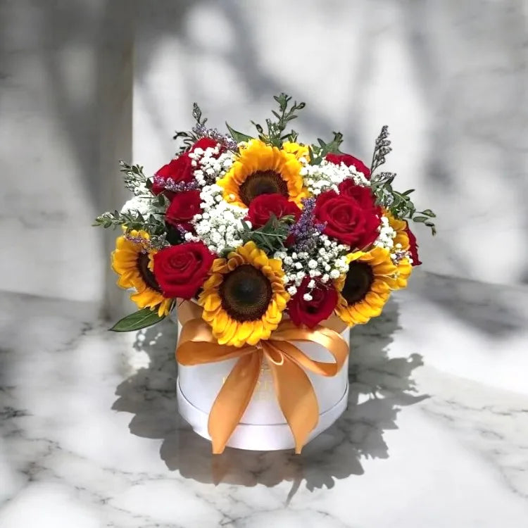 Sunflower and Roses Box