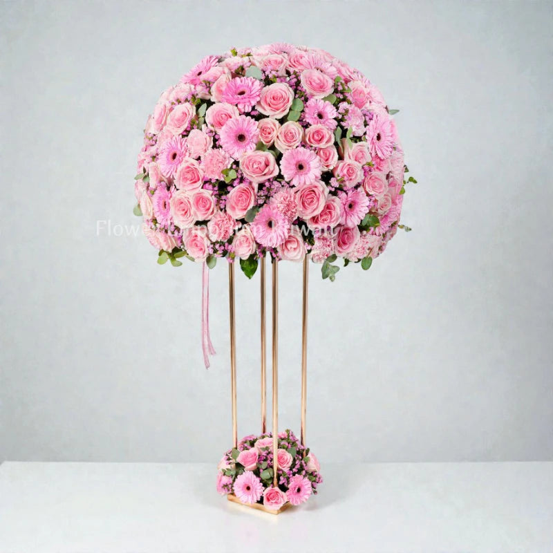 VIP Pink Flowers Stand
