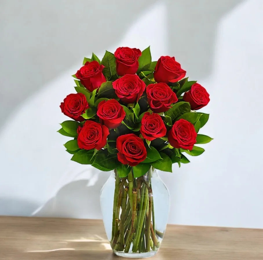 Valentine Roses Vase