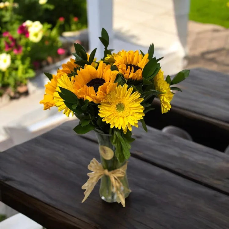 Yellow Flowers Vase